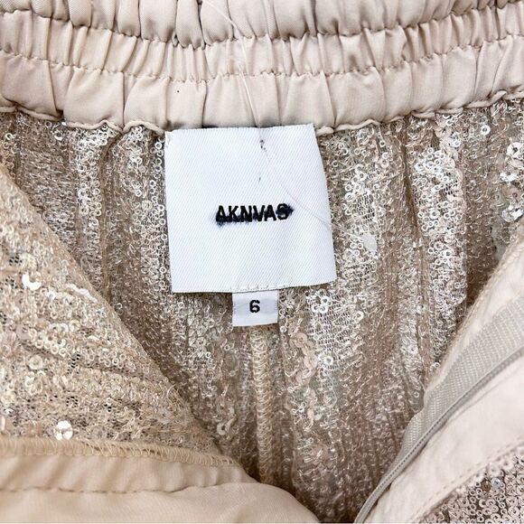 Aknvas Tate Sequined Wide-Leg Trousers Size 6 - Picture 7 of 11